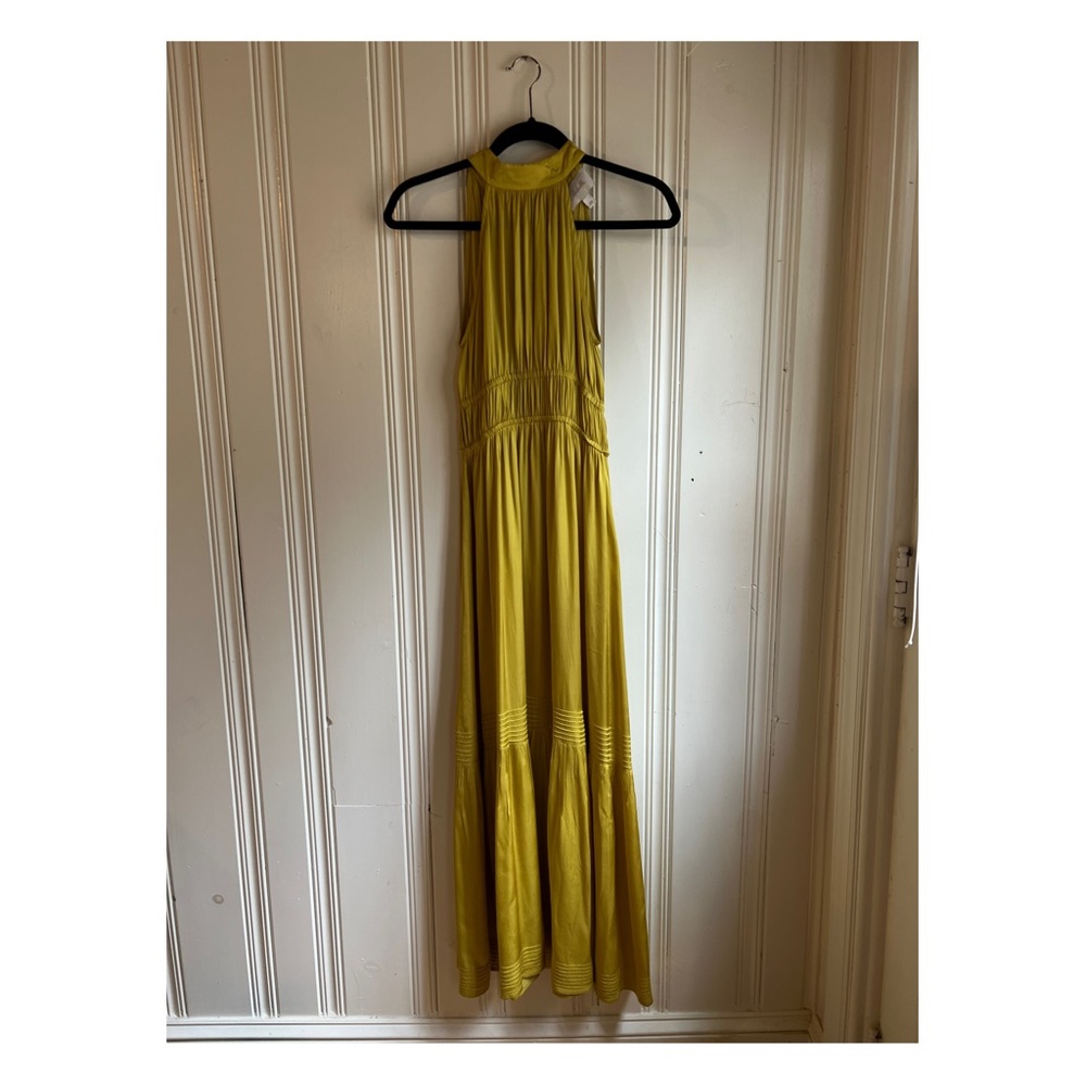 Cleobella Margot Ankle Dress in Charteuse XS